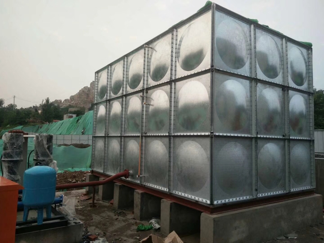 Bolted Assembled Hot Dip Water Tank Galvanised Panels Fire Fighting